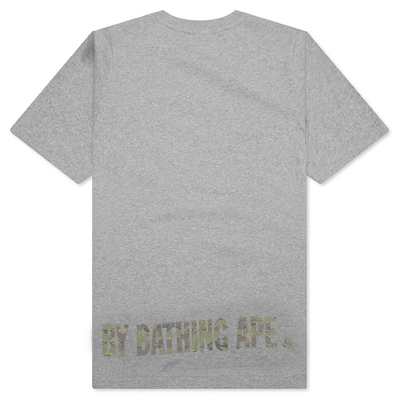 A BATHING APE® WOMEN'S APE ON BAPESTA TEE - GREY/BEIGE outlook