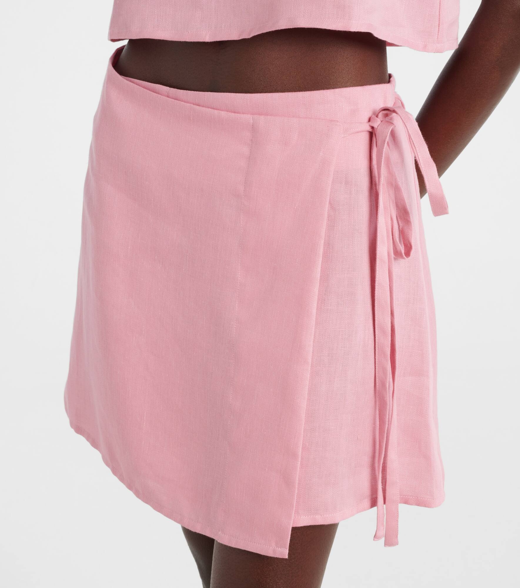 Positano linen miniskirt - 4