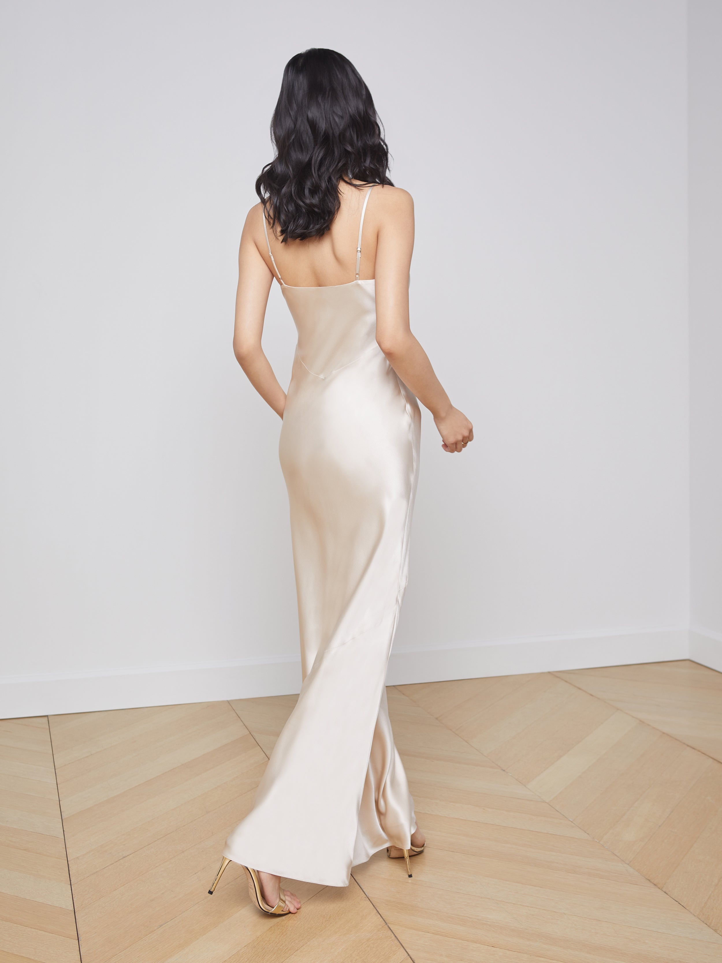 Serita Silk Slip Dress - 4