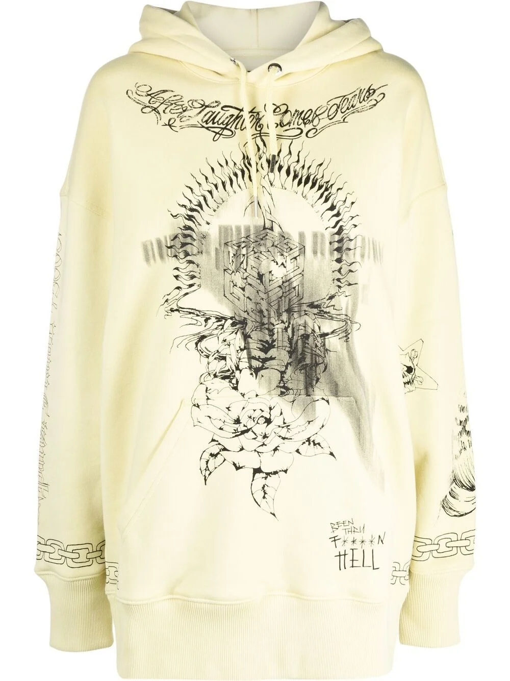 oversized printed hoodie - 1