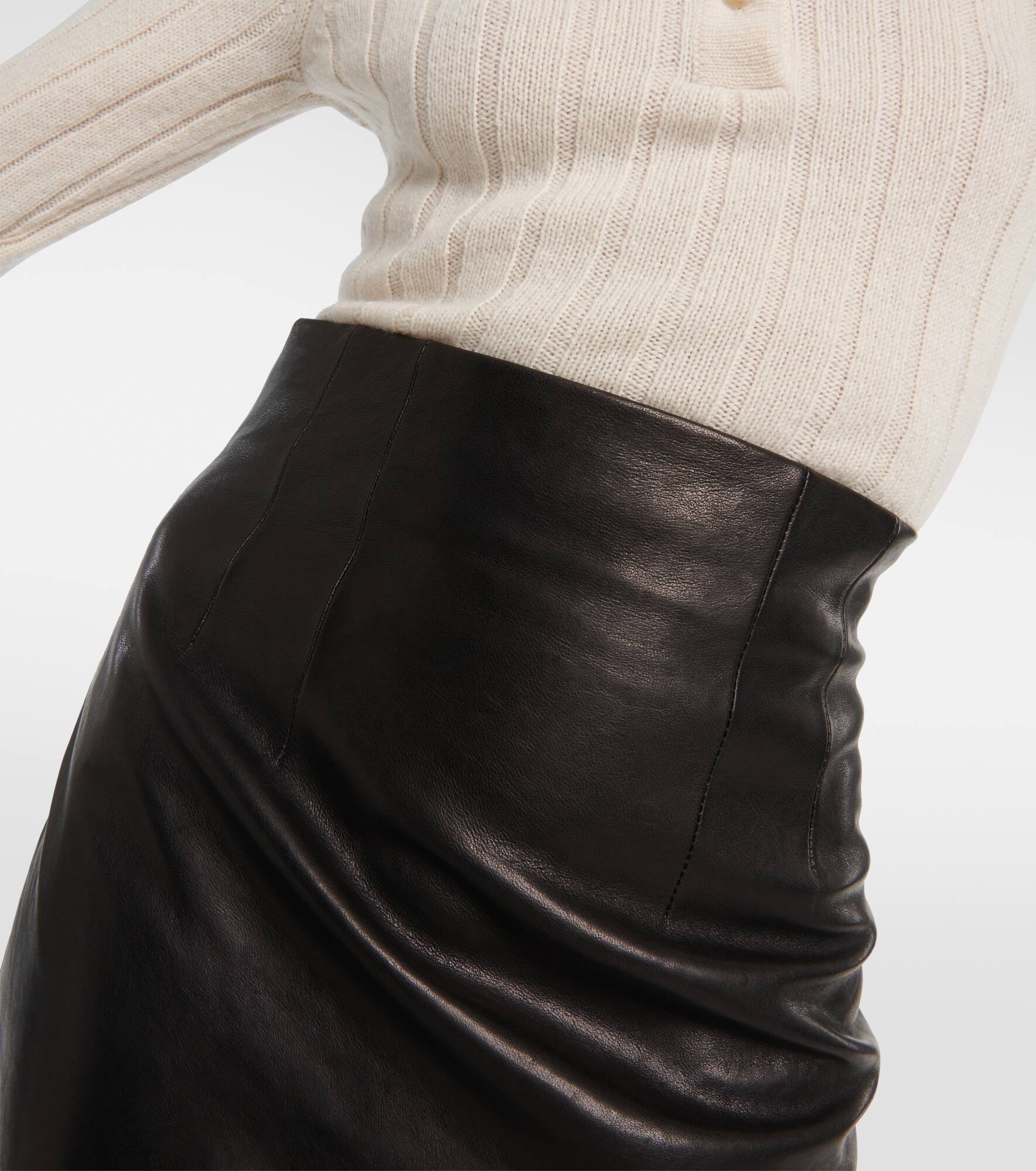 Loxley leather pencil skirt - 4