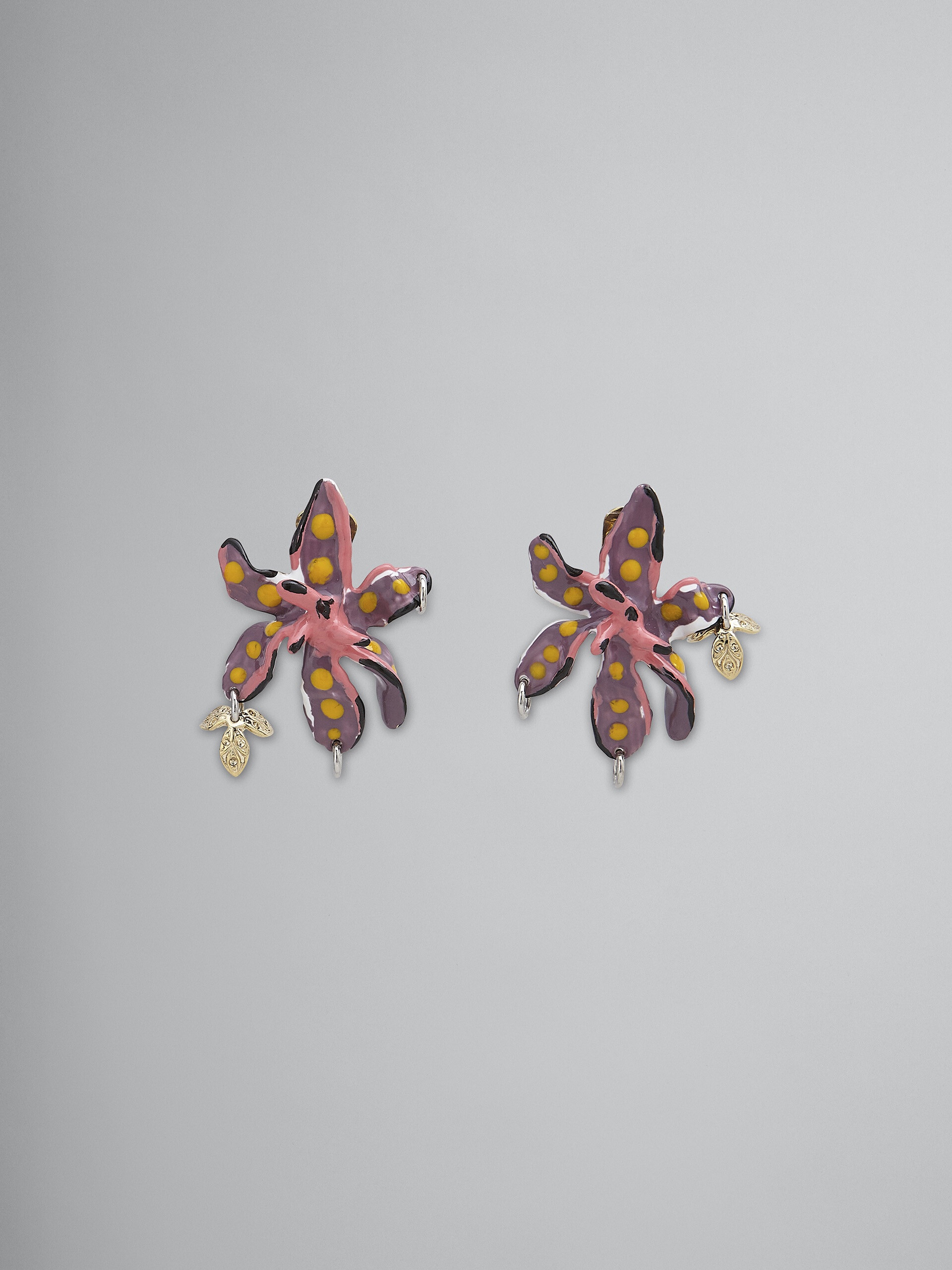 FLOWER PURPLE EARRINGS - 1
