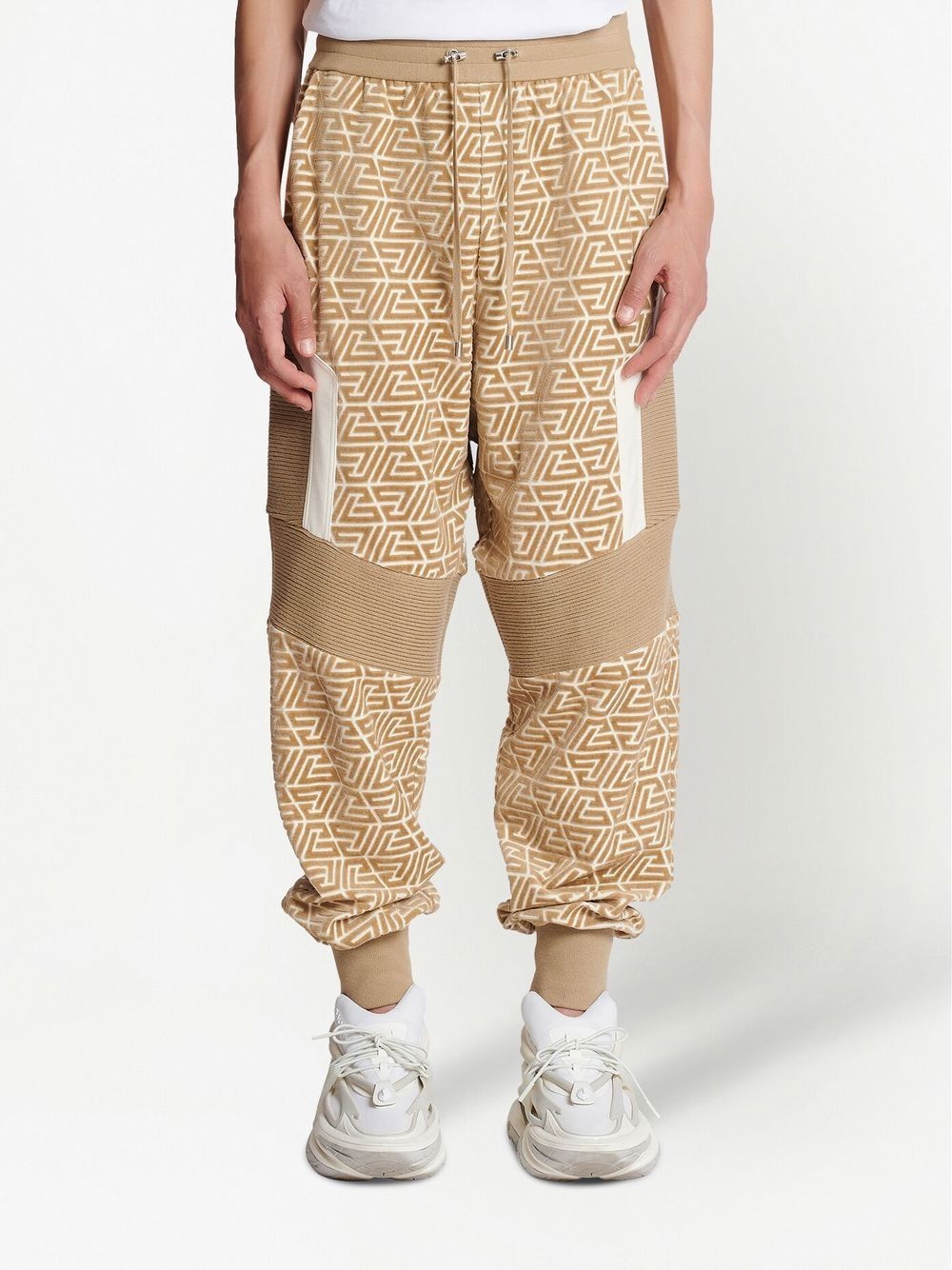 monogram panelled joggers - 3