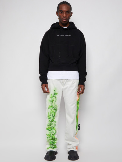 Off-White X Babybrush Flare-leg Contour Jeans White Green And Orange outlook
