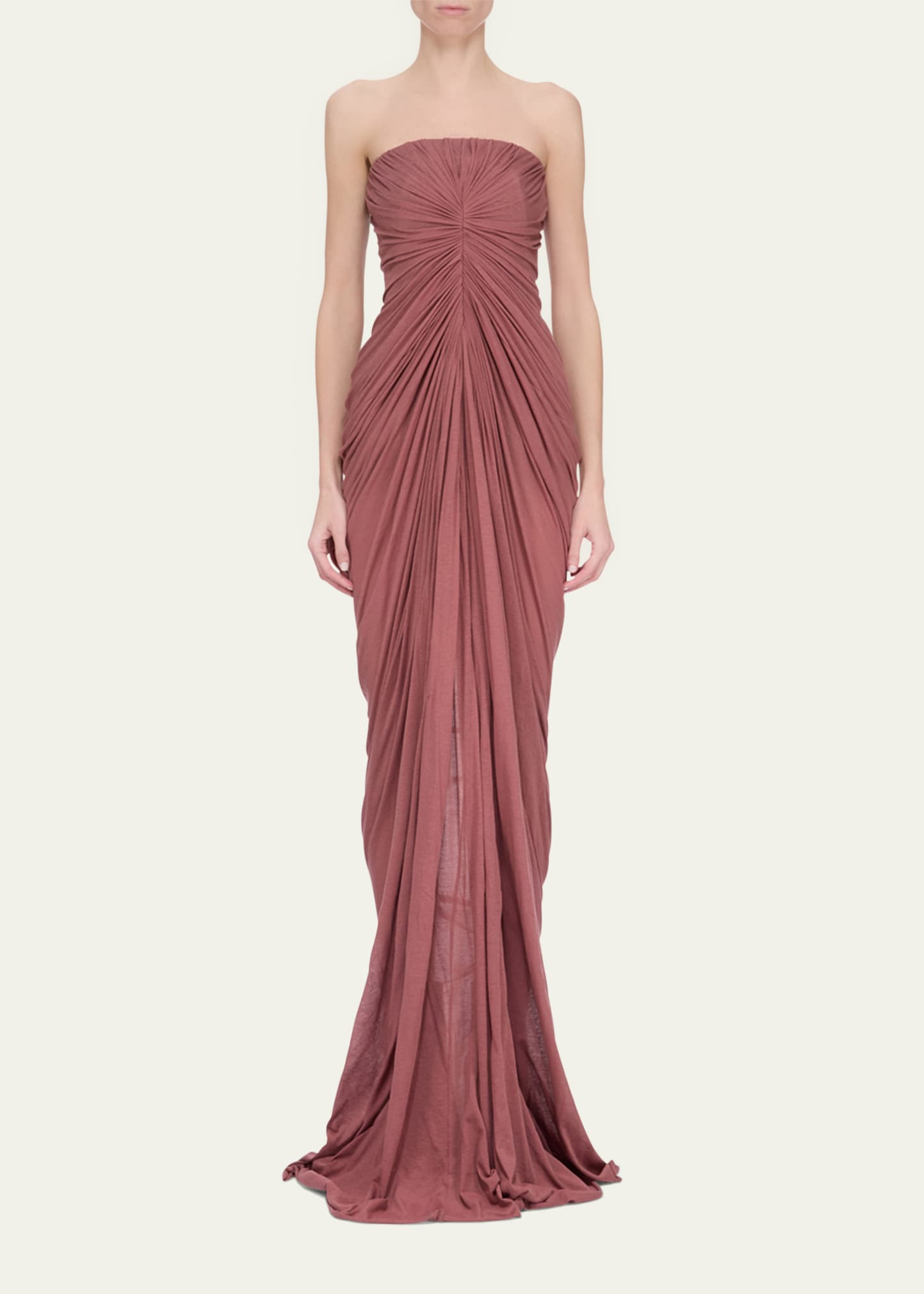 Strapless Draped Gown - 2