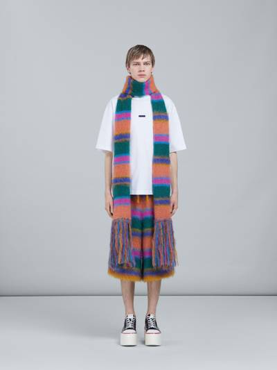 Marni MULTICOLOUR STRIPED MOHAIR AND WOOL  SCARF outlook