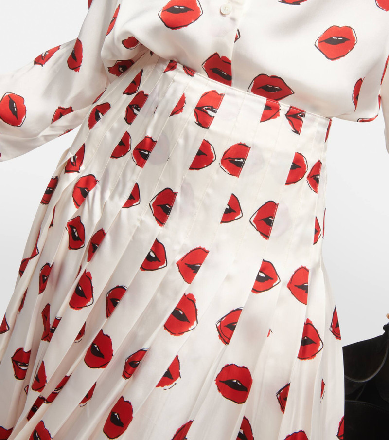 Tudi printed twill midi skirt 4
