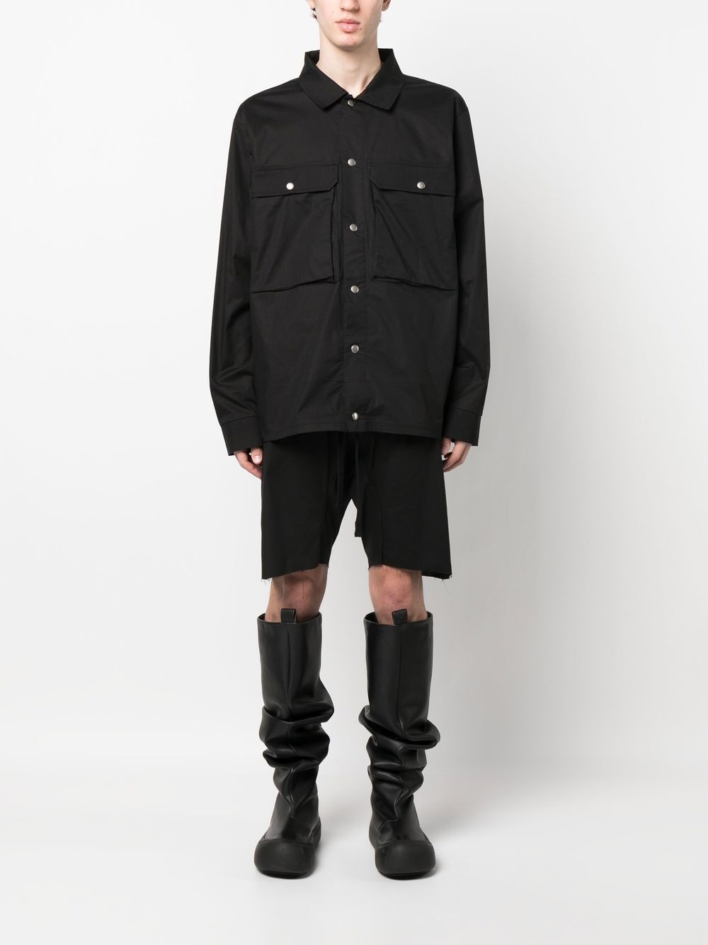 long-sleeved press-stud shirt - 2