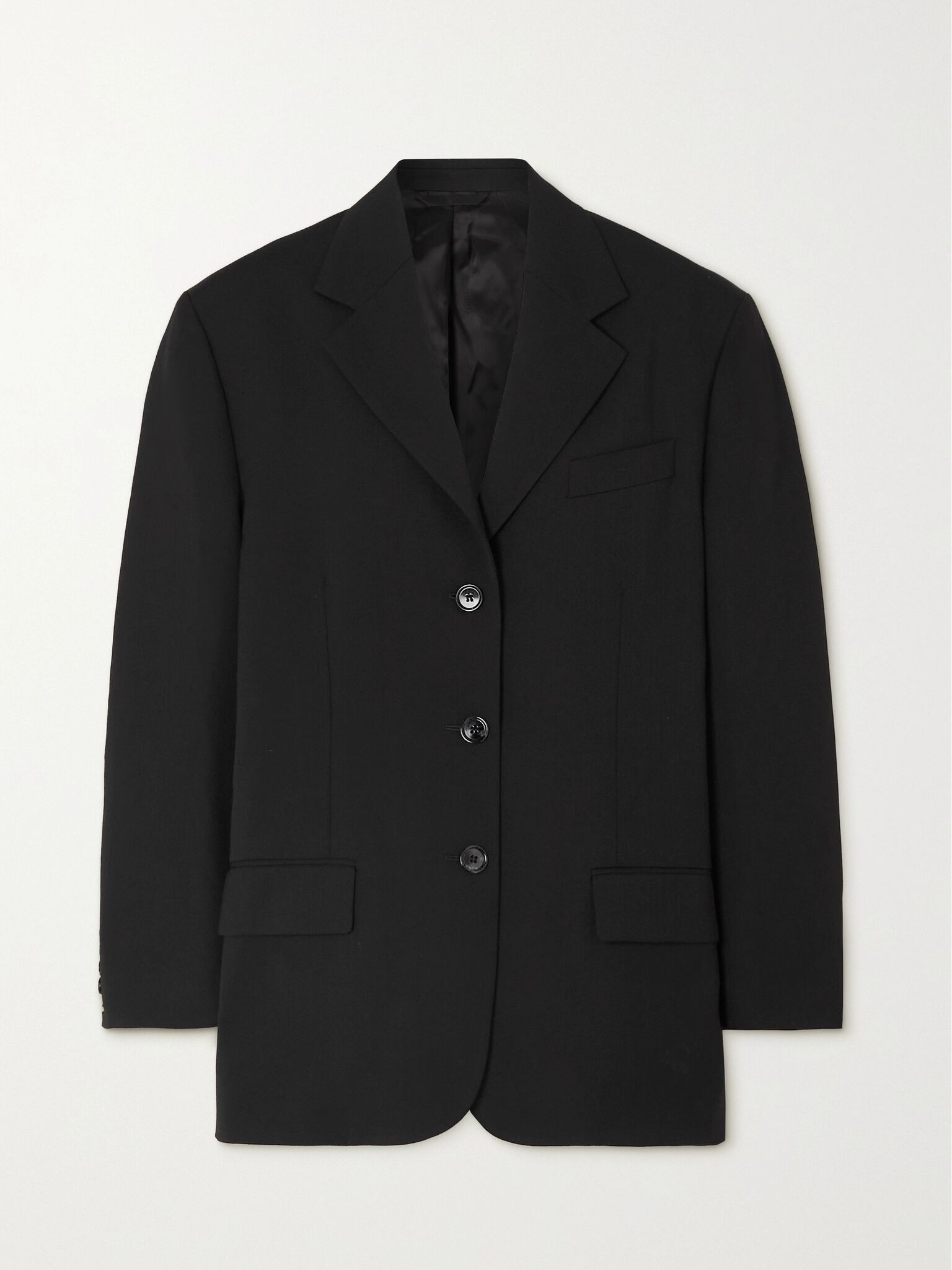 + NET SUSTAIN oversized recycled woven blazer Black - 1