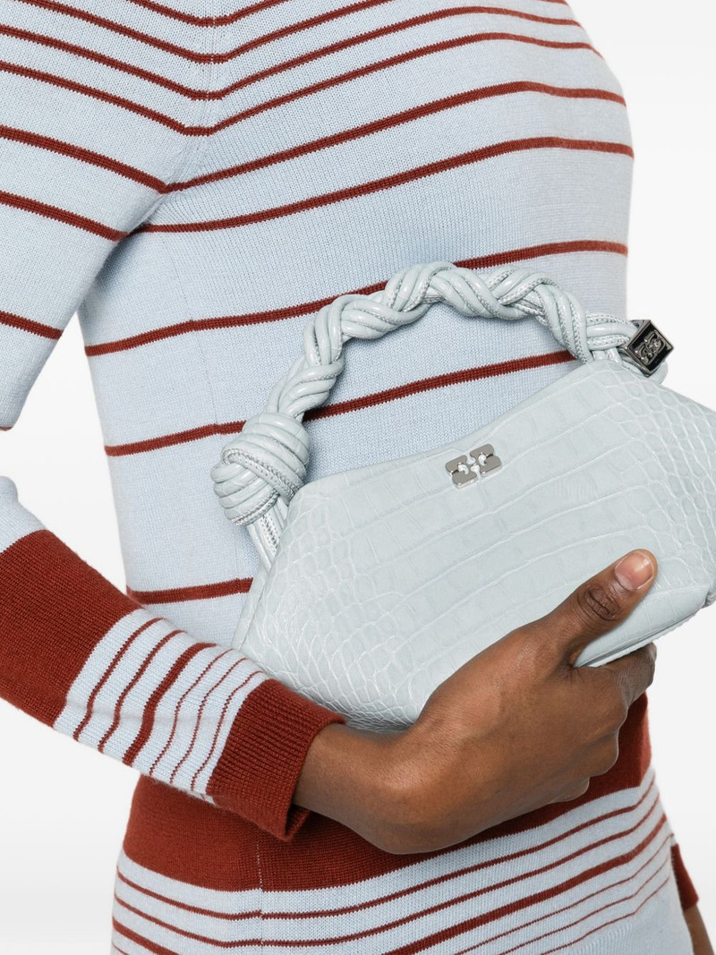 GANNI croco twisted bou mini satchel outlook