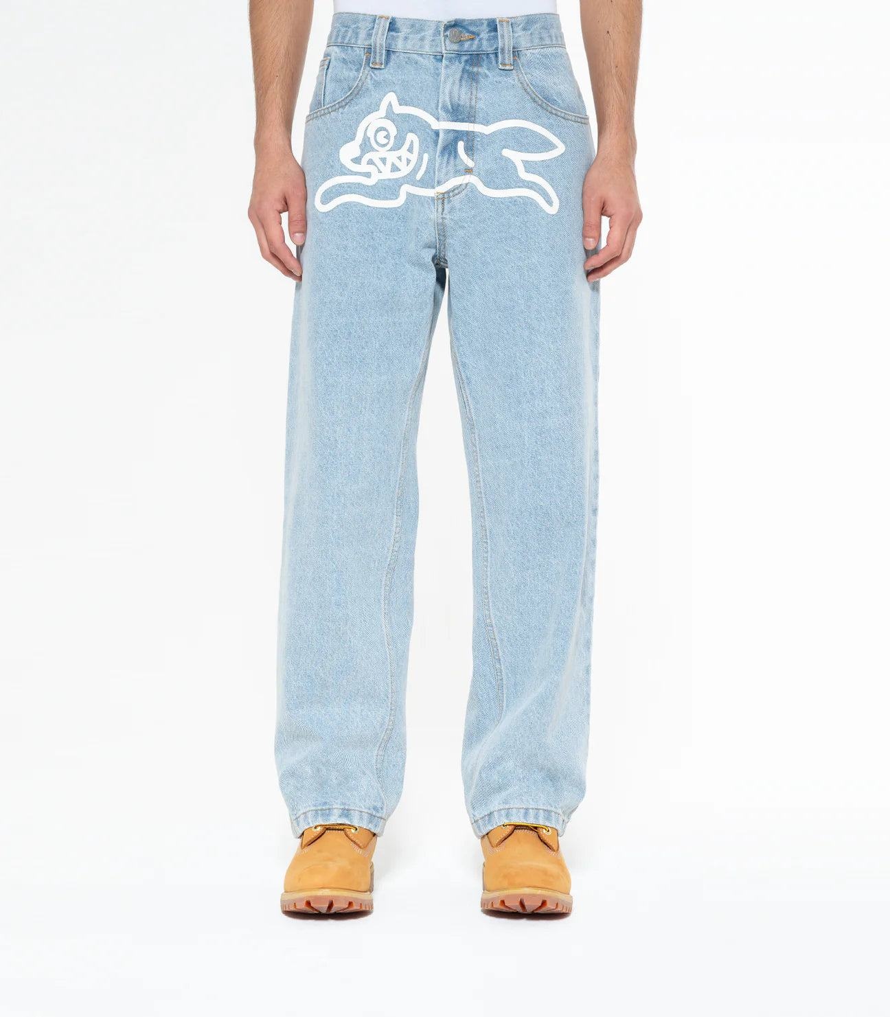 RUNNING DOG DOUBLE SCOOP DENIM PANT - 5