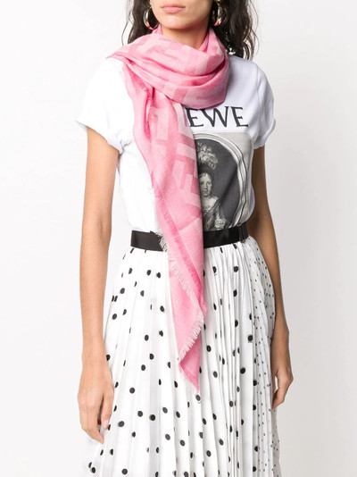 FENDI jacquard FF motif stole outlook