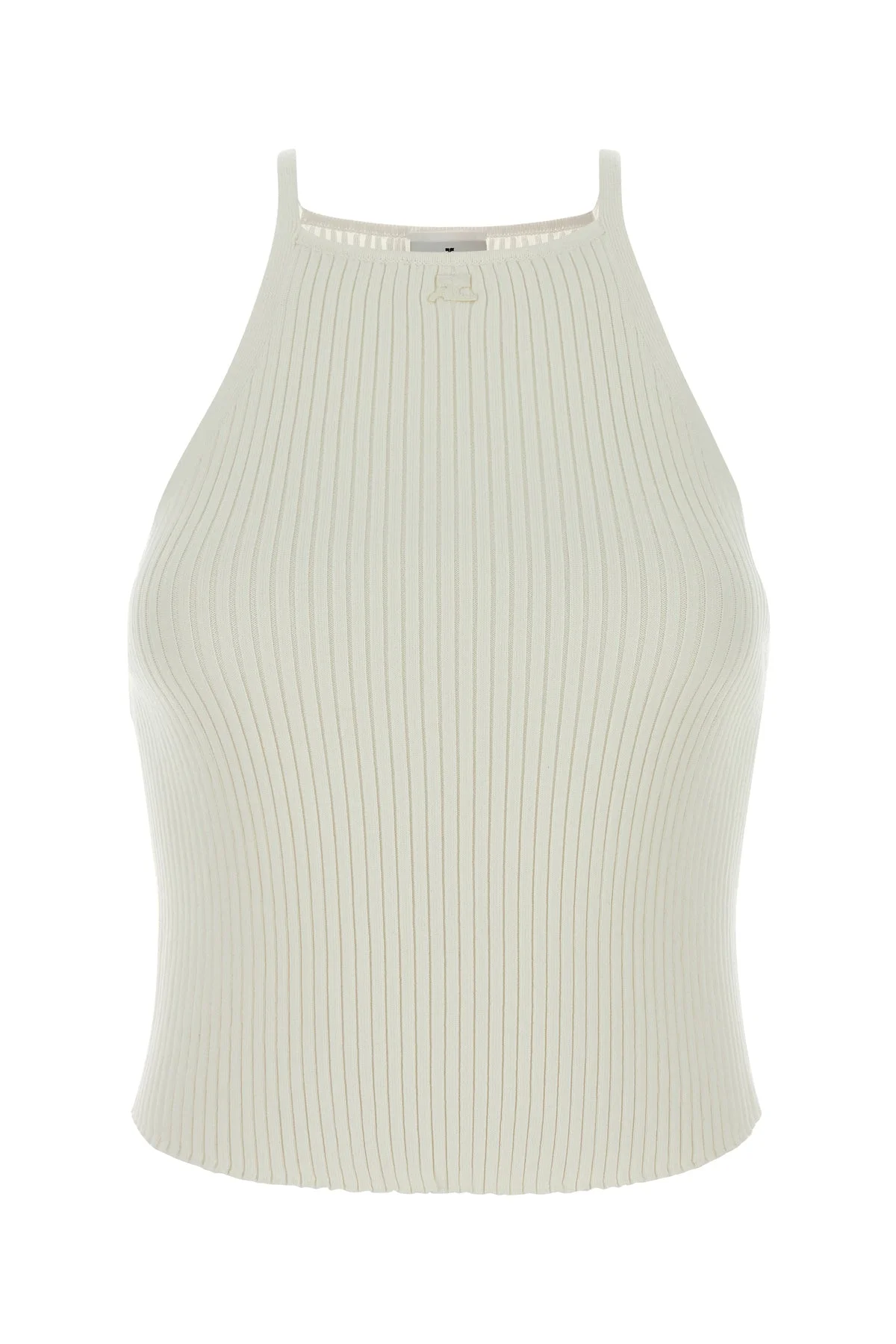 White viscose blend tank top - 1