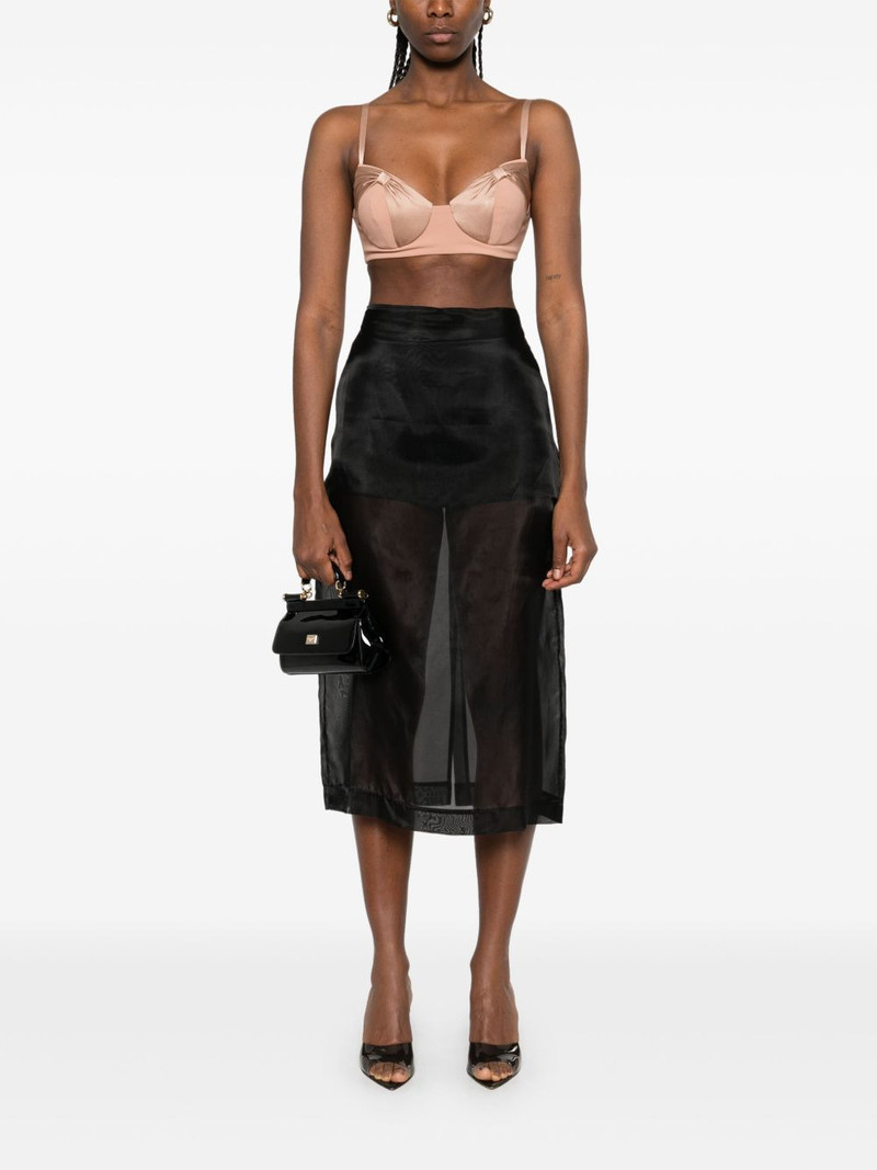 ELISABETTA FRANCHI satin-bow crepe top outlook