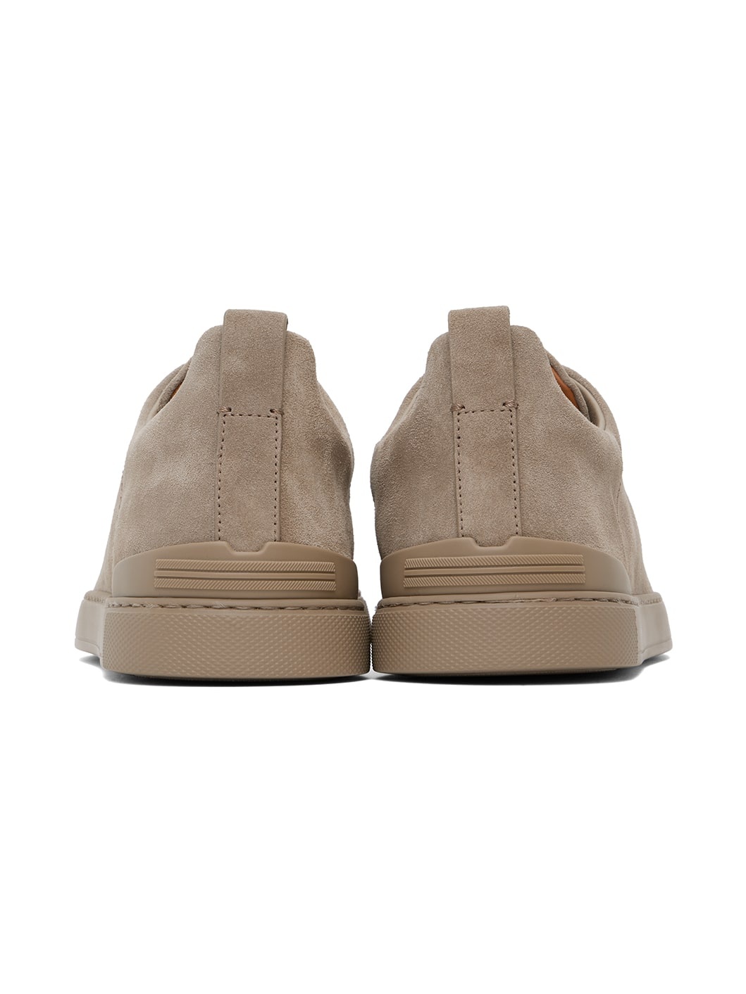 Taupe Triple Stitch Sneakers - 2