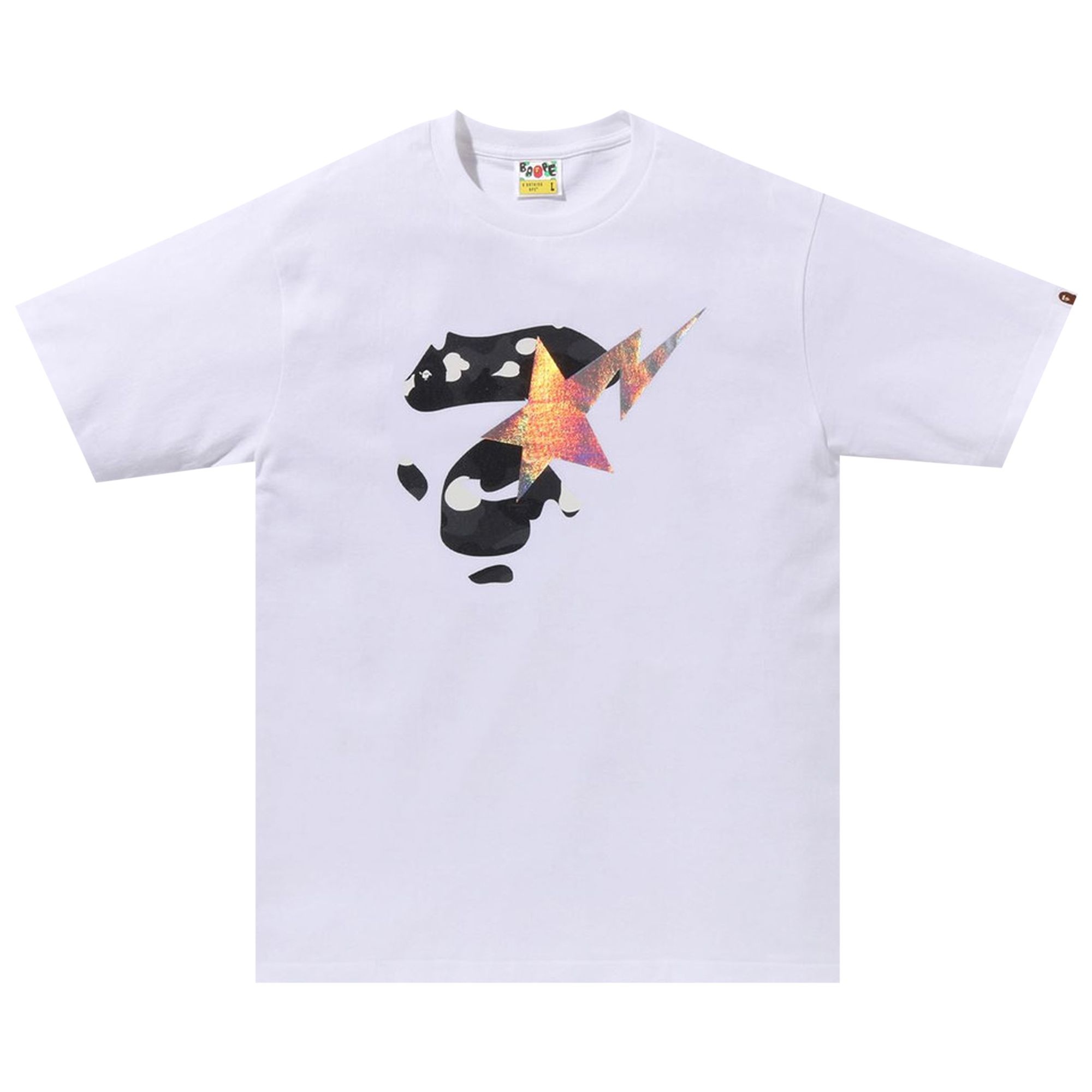 BAPE City Camo Ape Face Sta Tee 'White' - 1