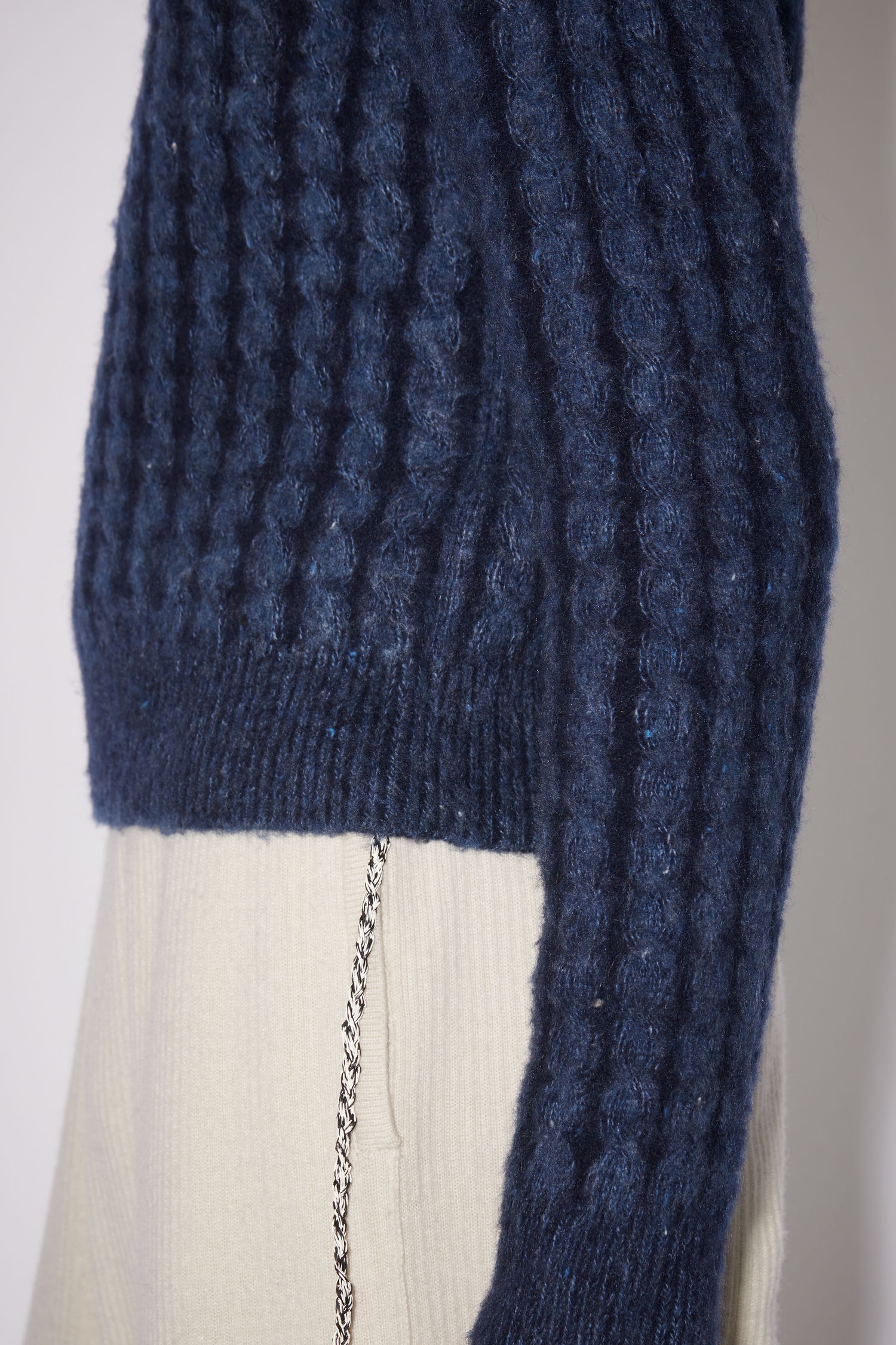 Cable knit sweater - Mid blue - 5