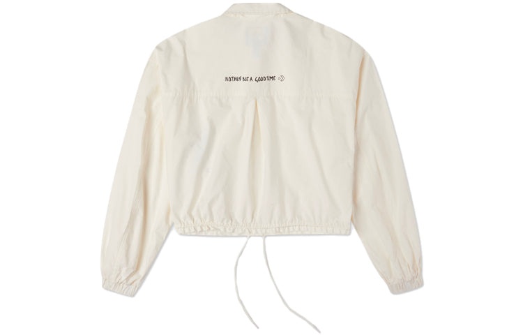(WMNS) Converse Small Logo Casual Shirt Jacket 'Beige' 10023159-A01 - 2