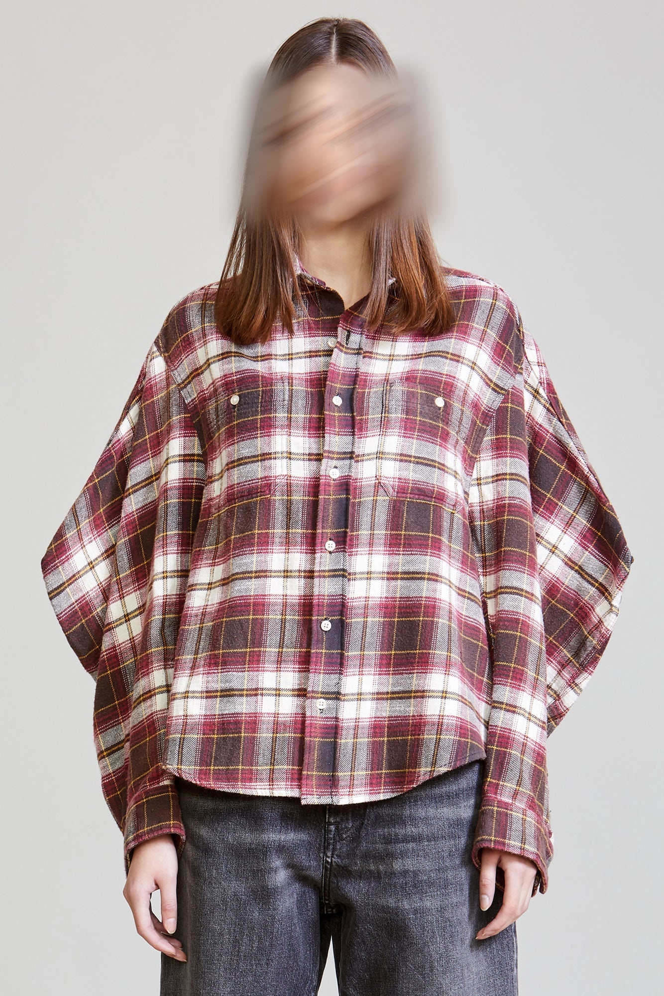 ZIGGY WORKWEAR SHIRT - ECRU/MAROON PLAID - 3
