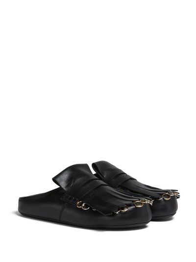 Marni fringed leather sandals outlook