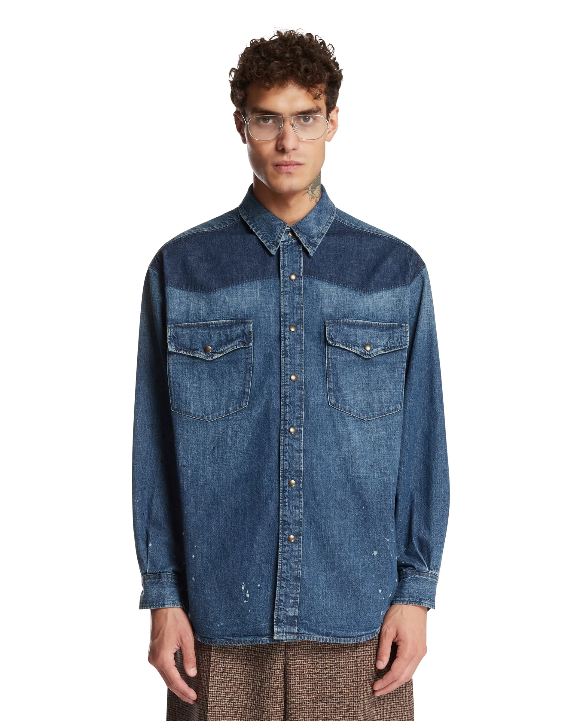Blue Denim Shirt - 1