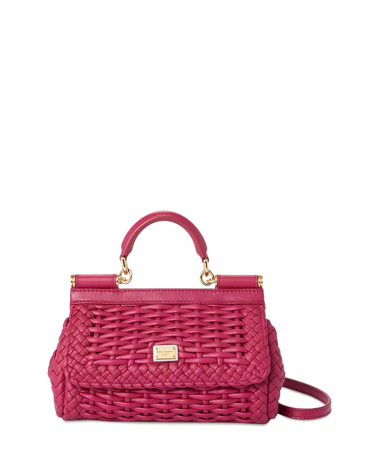 Small Sicily Woven Top Handle Crossbody Bag - 1