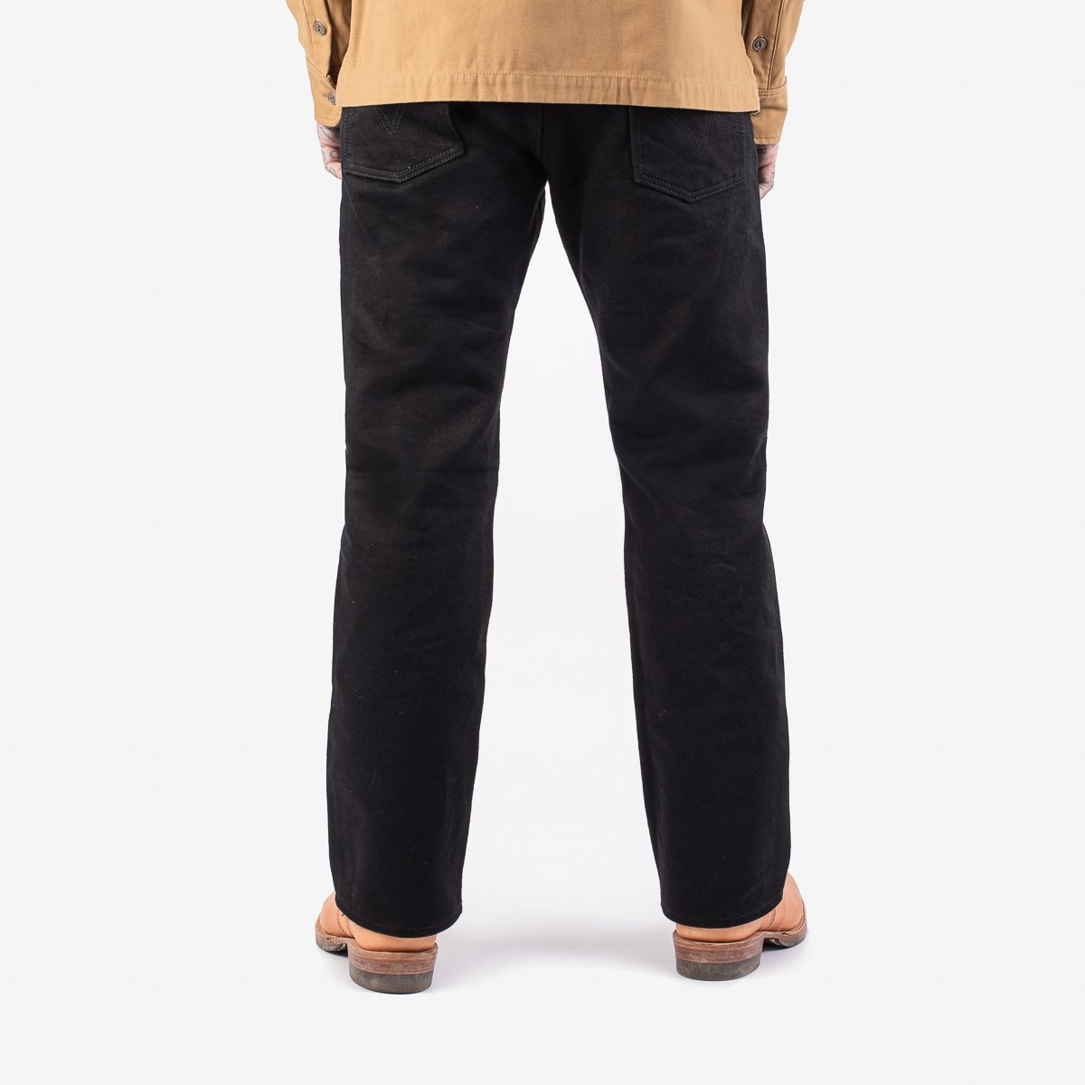 IH-634S-SBG 21oz Selvedge Denim Straight Cut Jeans -  Superblack (Fades To Grey) - 3