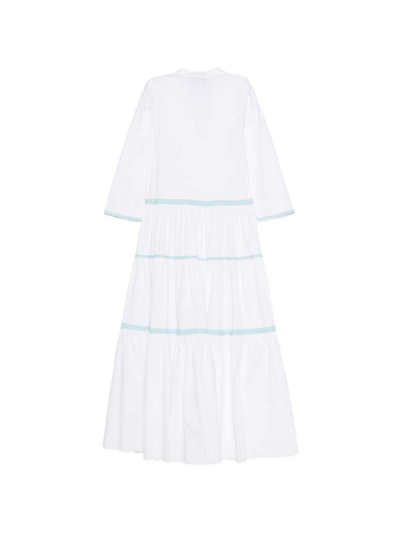 VIVETTA V-neck crochet-trim maxi dress outlook