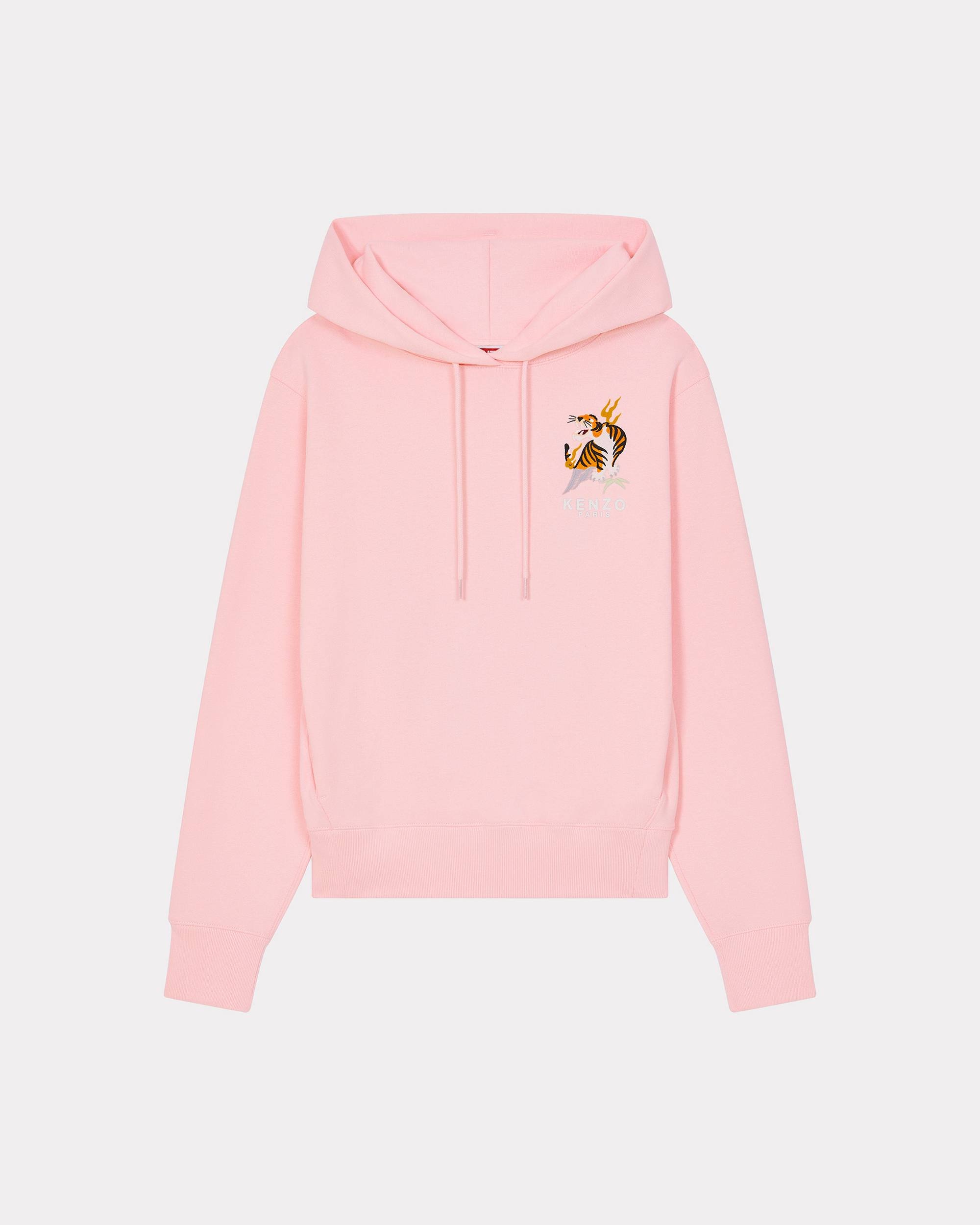 'Year of the Dragon' embroidered classic hoodie sweatshirt - 1