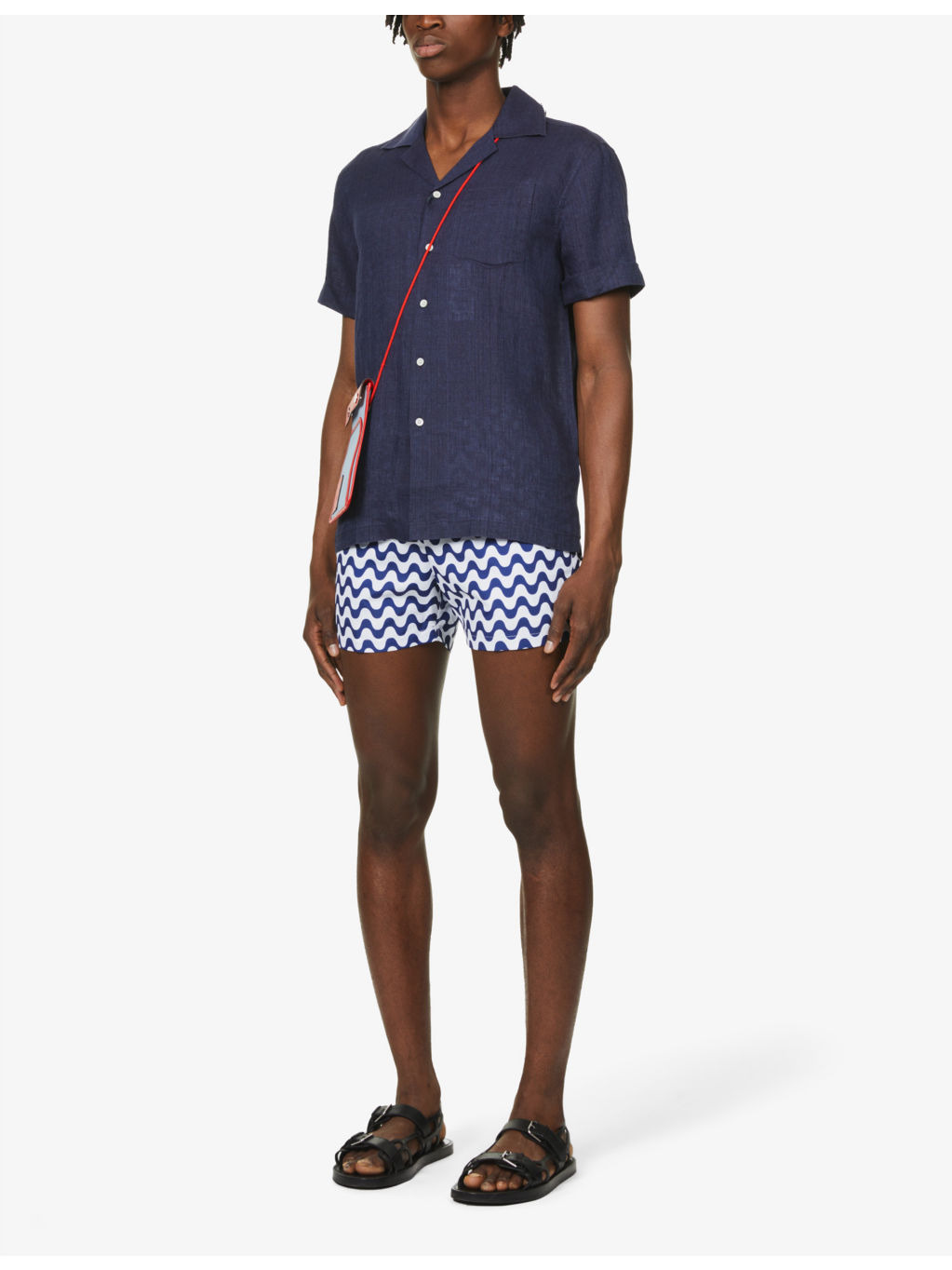 Sport graphic-print regular-fit swim shorts - 2
