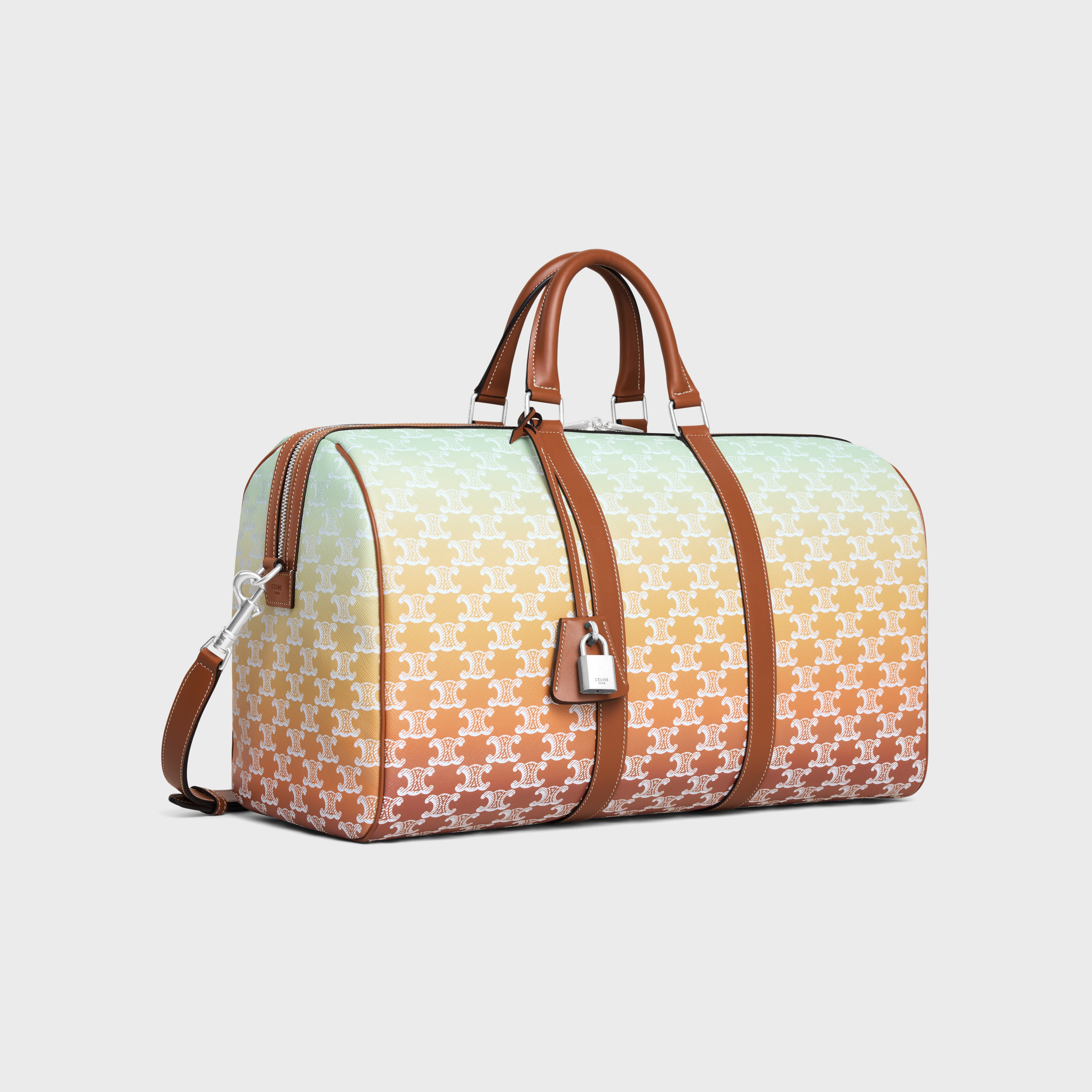 Medium Travel Bag in TRIOMPHE CANVAS SUNSET AND CALFSKIN - 2