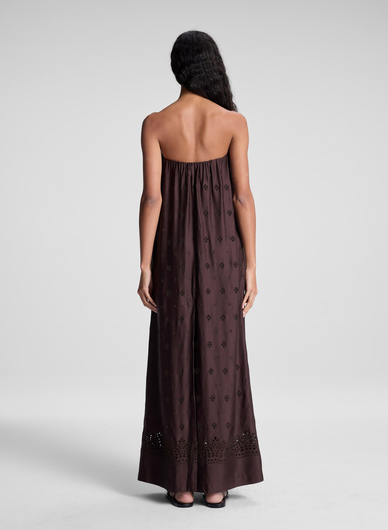 Dalia Strapless Embriodered Maxi Dress 6