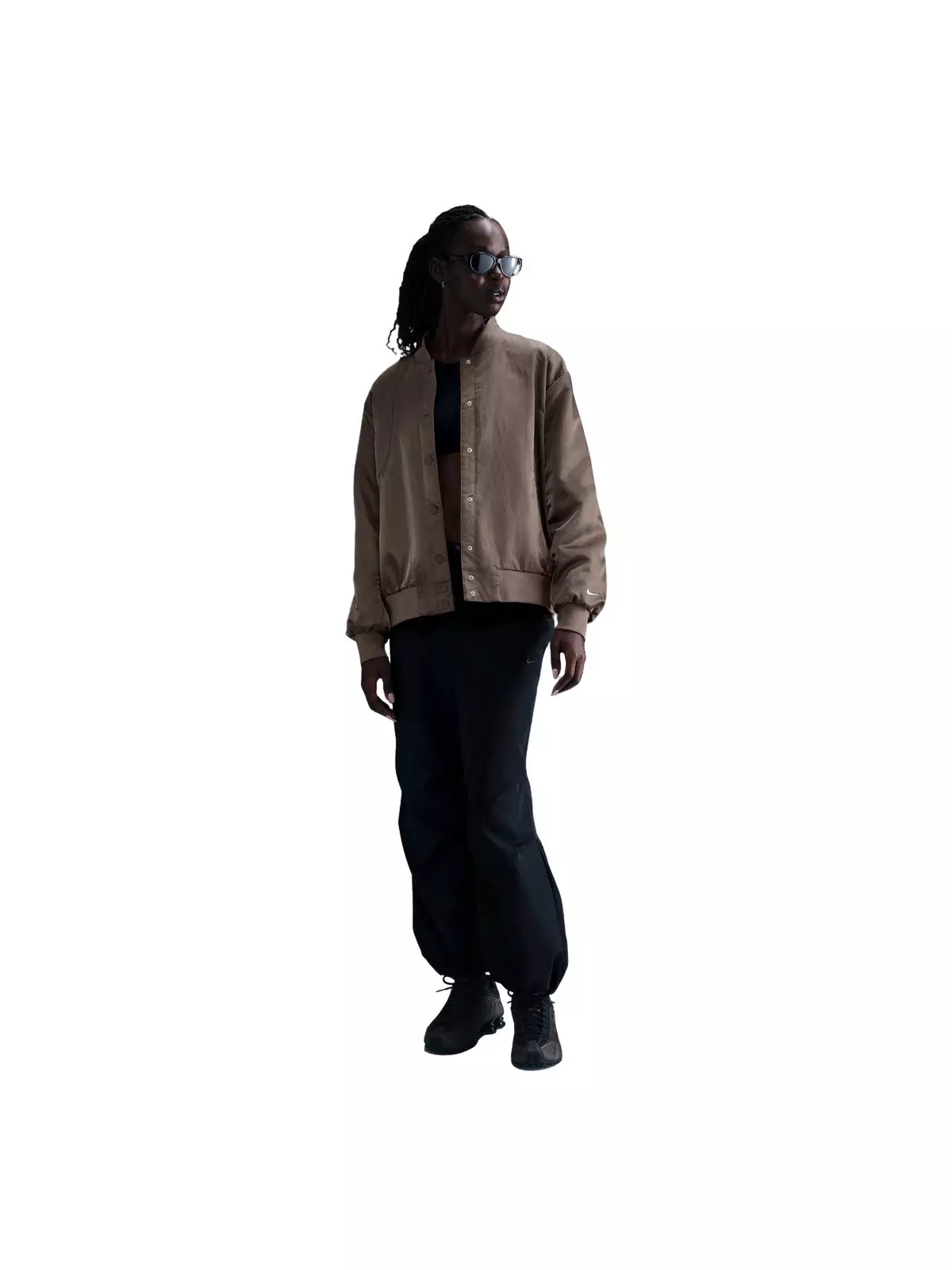 Women's Sportswear Destroyer Oversized Woven Jacket - Brown - 4