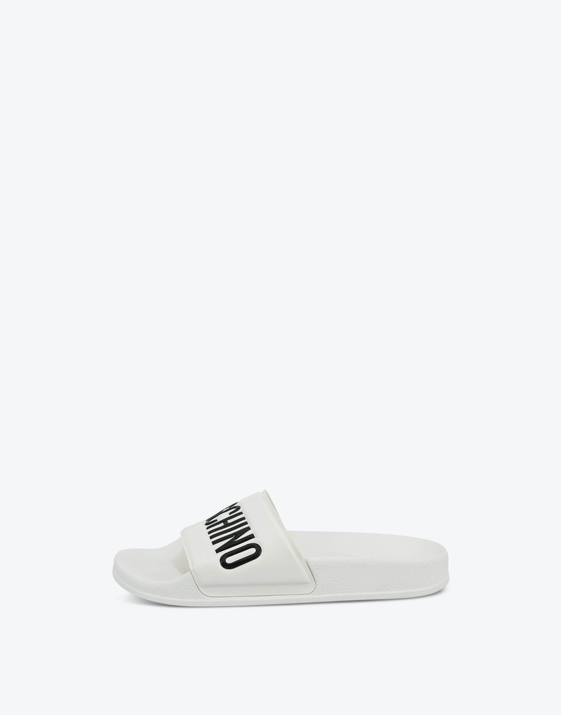PVC SLIDE SANDALS WITH LOGO 1