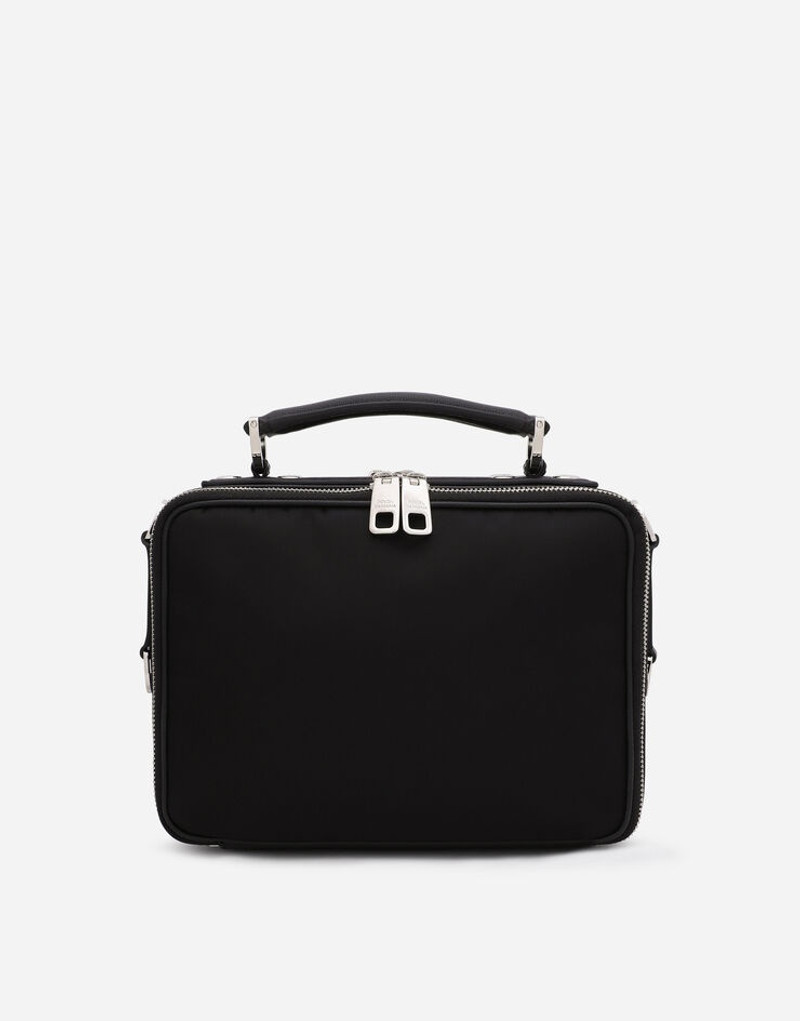 Grainy calfskin and nylon crossbody bag 3