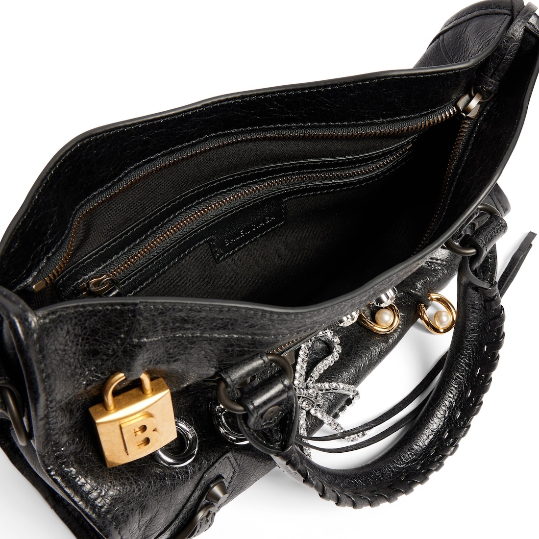 Women's Le City Small Bag With Pins in Black - 5