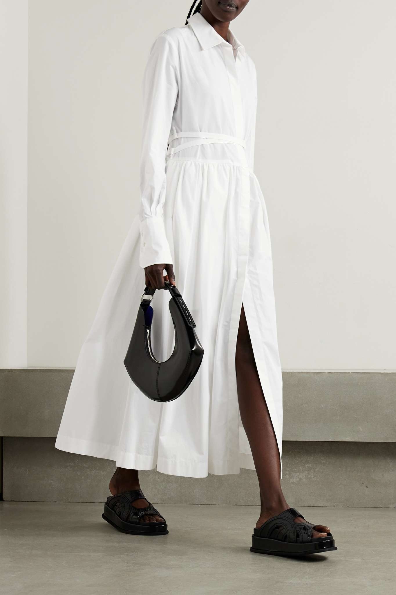 ワンピース PATOU COTTON SHIRT DRESS WITH LOGO EMBROIDERY PATOU cotton shirt dress | REVERSIBLE