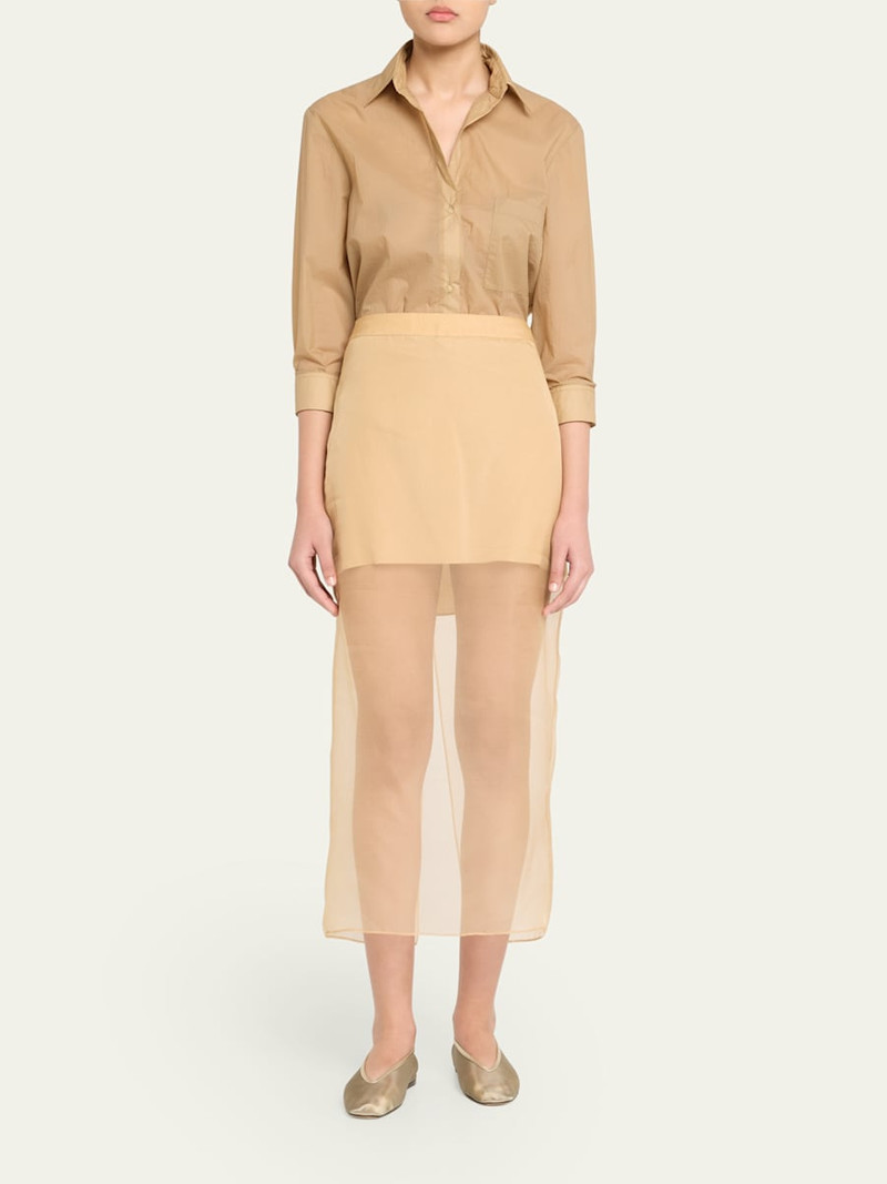 TWP Sylkie Silk Organza Midi Skirt outlook