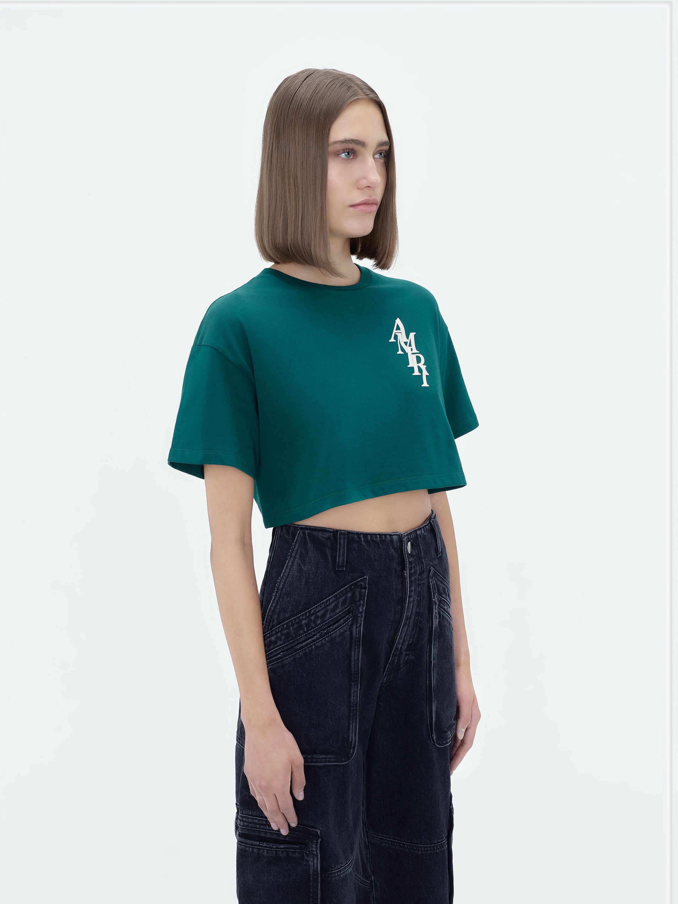 AMIRI STACK CROPPED TEE - 4