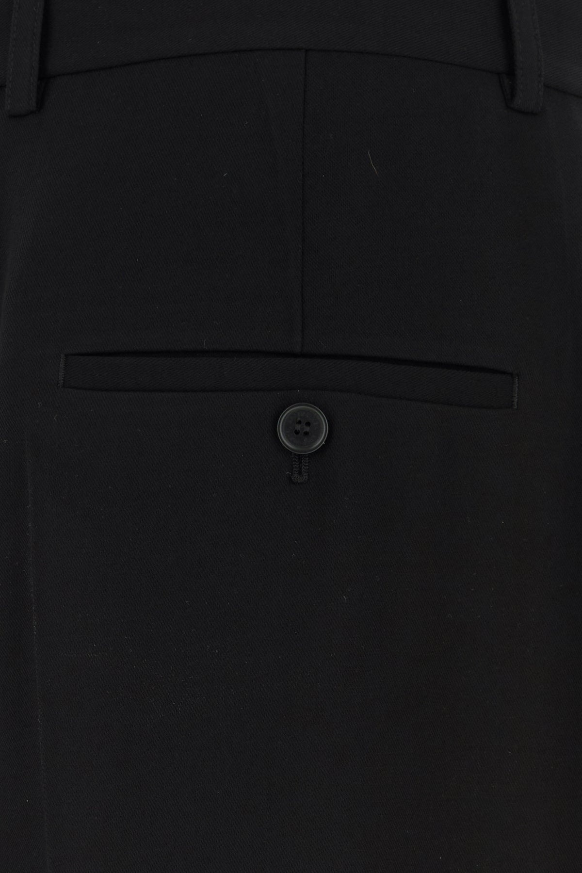 Black twill wide-leg pant - 3