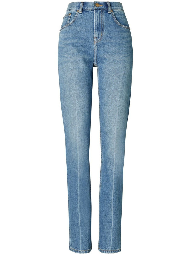 mid-rise straight-leg jeans 1