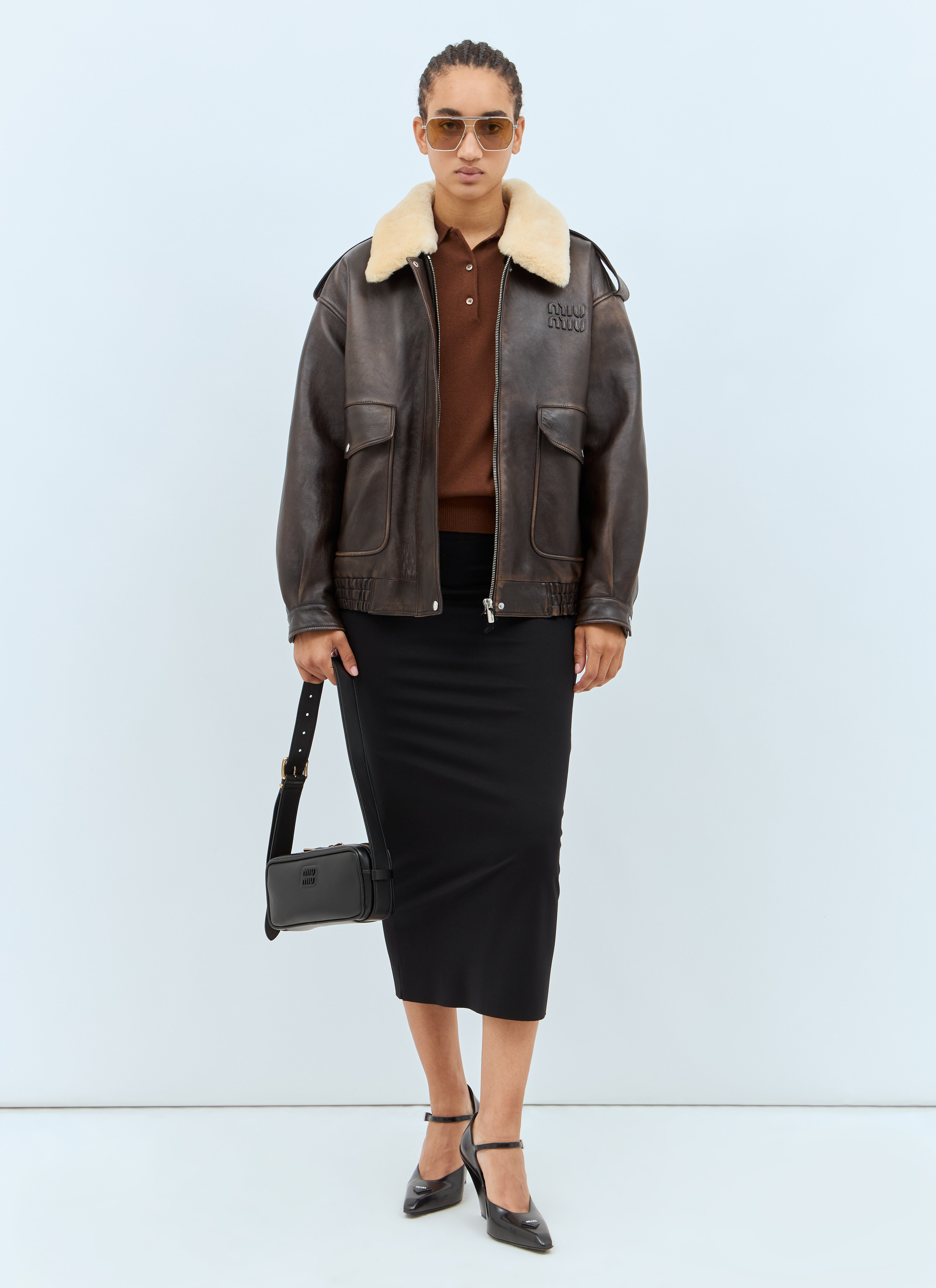 Padded Leather Jacket - 2