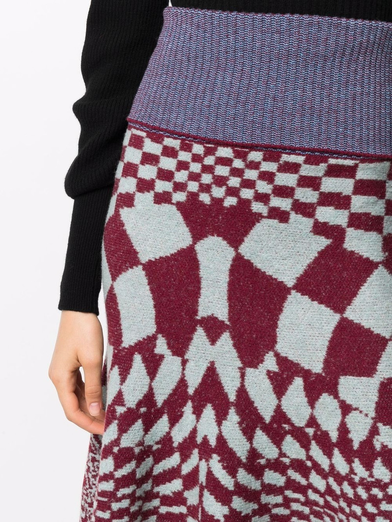 geometric-knit flared A-line skirt 5
