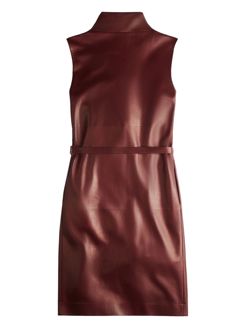 leather midi dress - 7