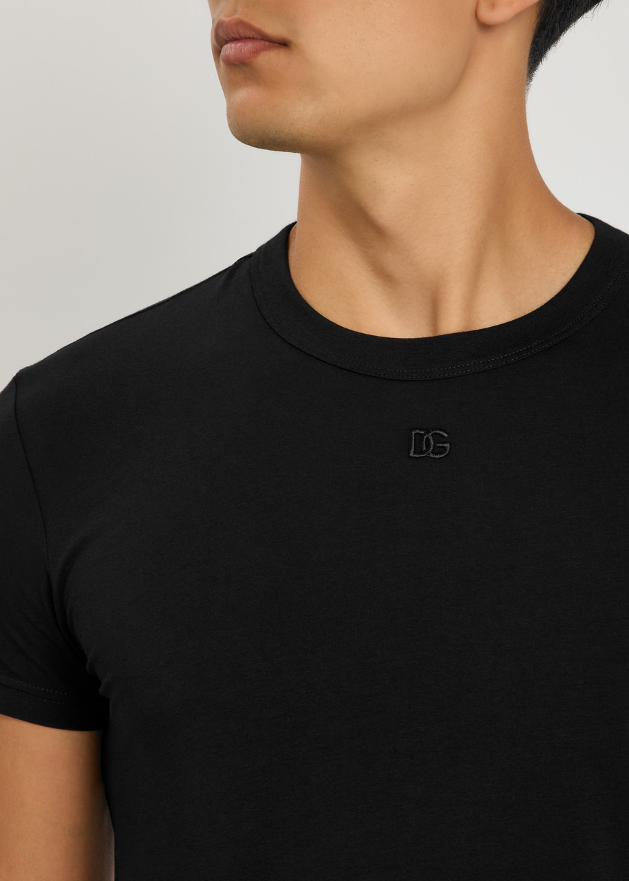 Dolce & Gabbana Logo-embroidered Stretch-cotton T-shirt - 5