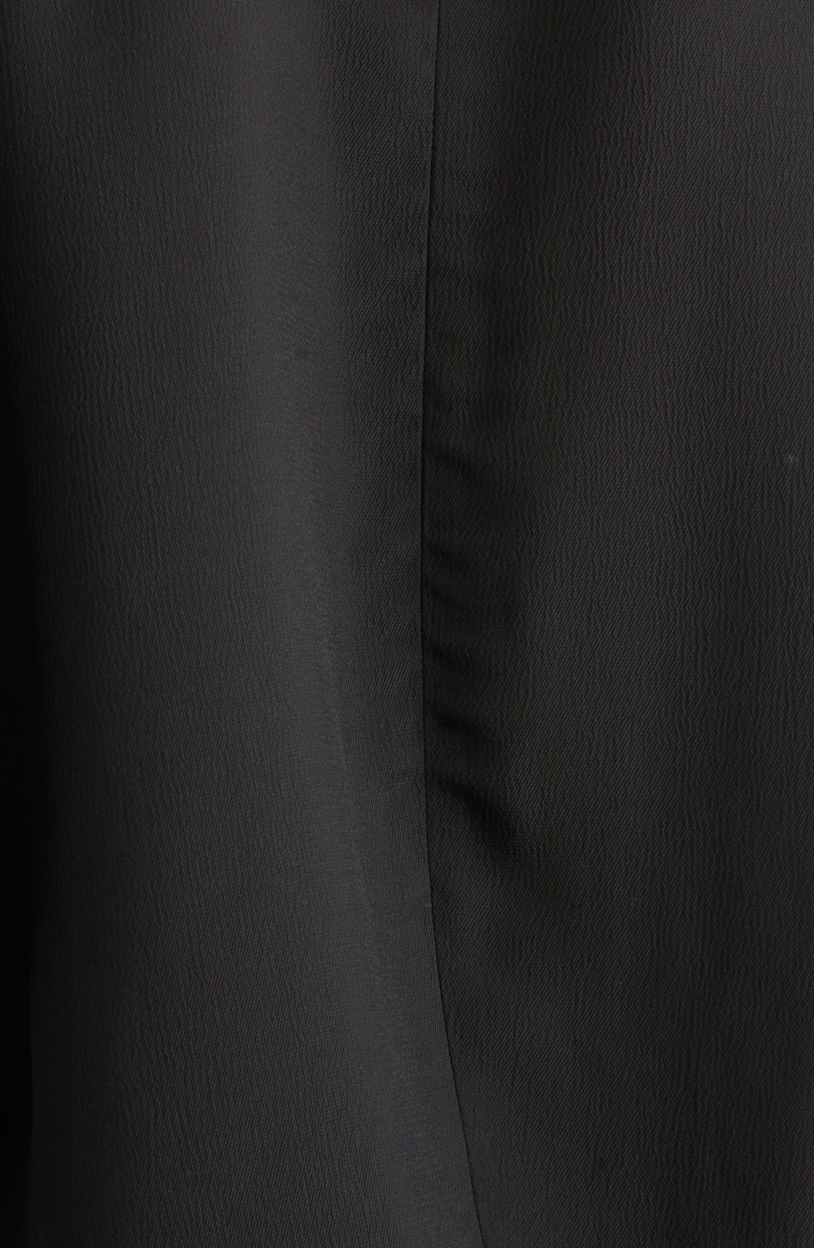 Proenza Schouler Etta Hammered Viscose Asymmetric Sleeve Top in Black at Nordstrom - 7