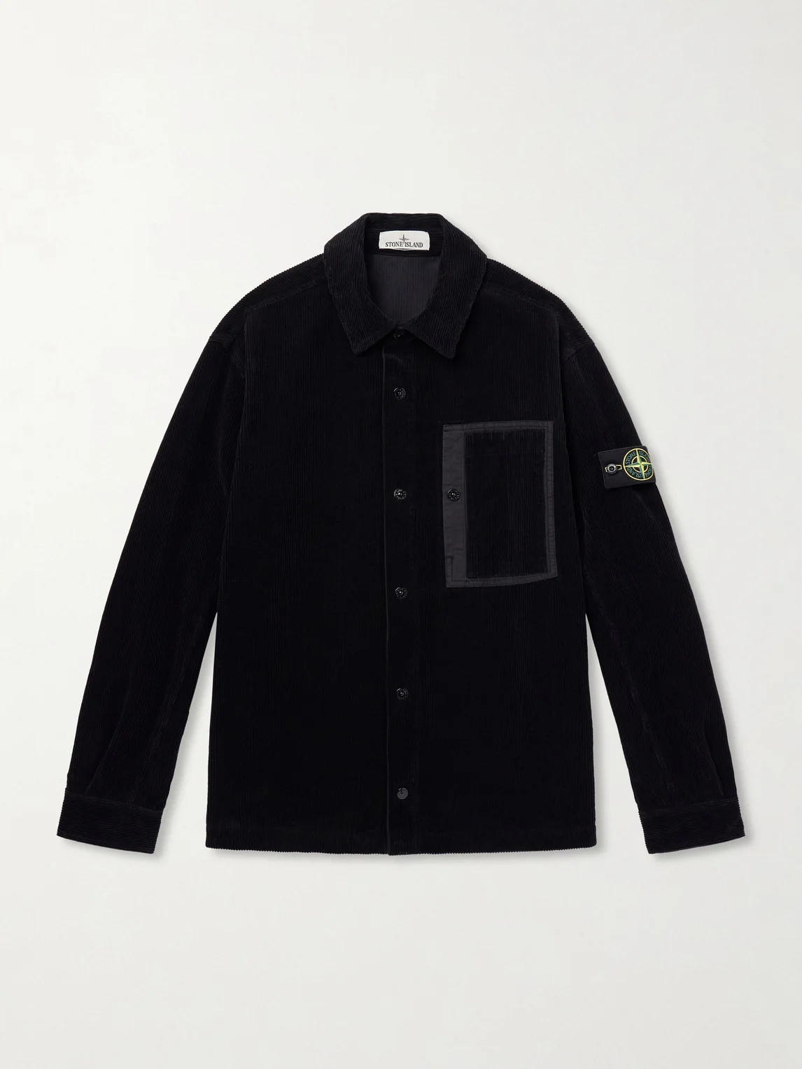 Logo-Appliquéd Garment-Dyed Cotton-Corduroy Shirt - 1