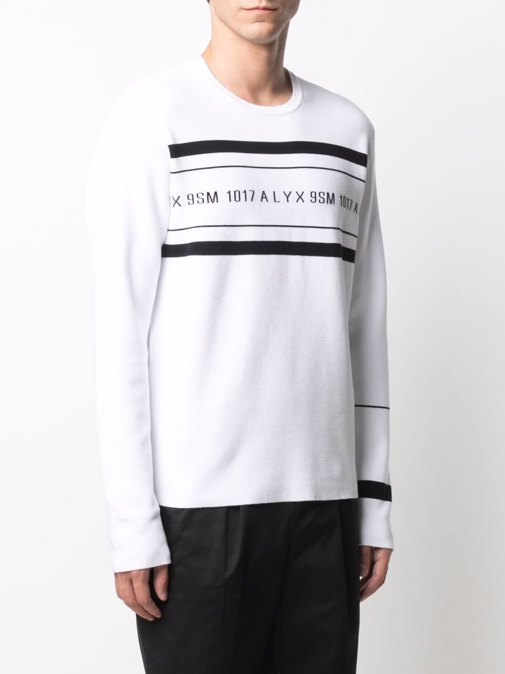 logo-print crew neck sweatshirt - 3