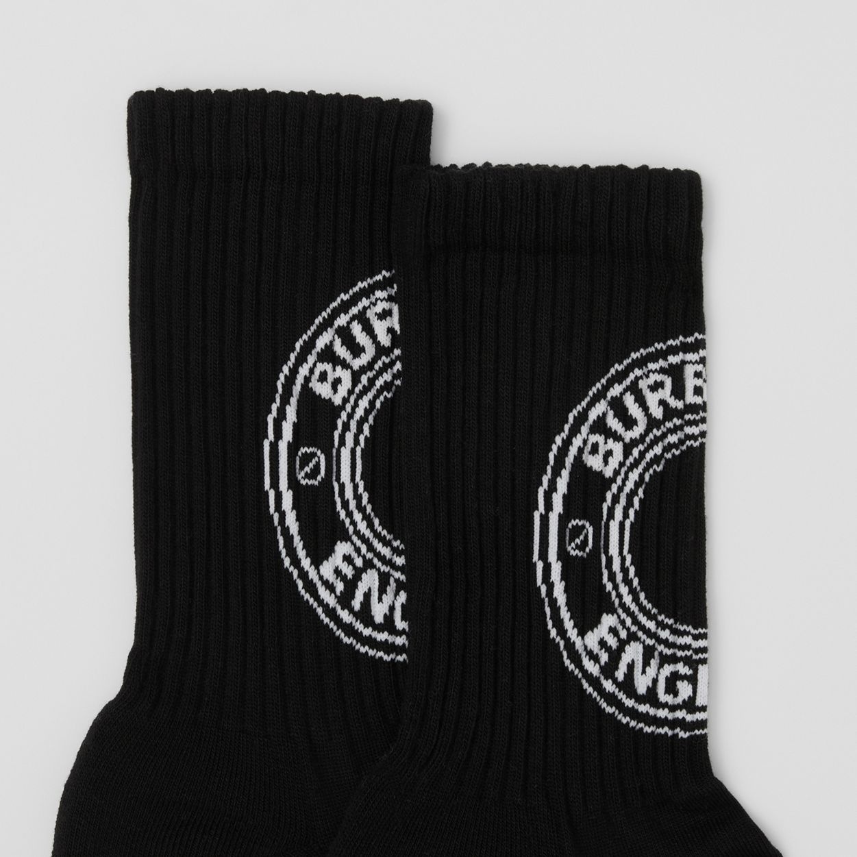 Logo Graphic Intarsia Cotton Blend Socks - 2