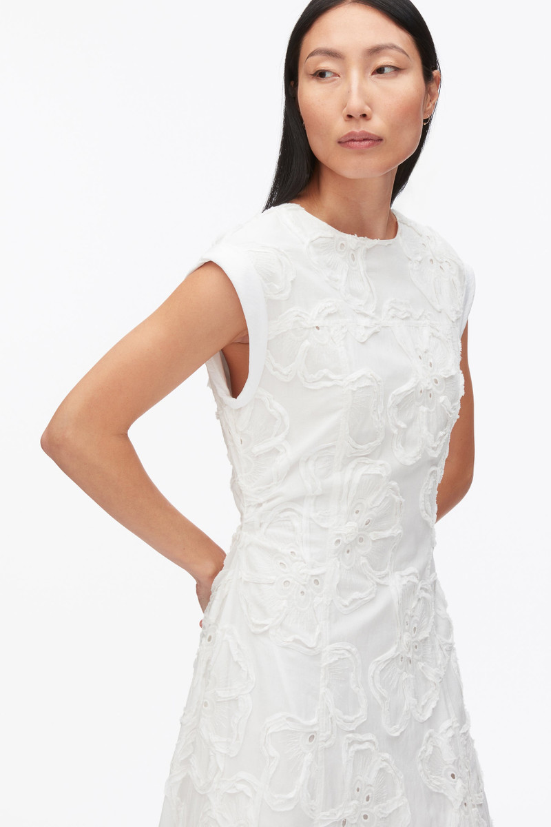 Embroidered Belted Midi Dress with Handkerchief Hem 6